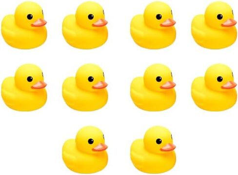 Yellow Rubber Ducks, Without Holes Bath Toys - Floating Waterproof Duckies Gift for Baby Showers, Infants, Kids & Toddlers, Party Decorations, 2 inches (10 pcs) in Kuwait