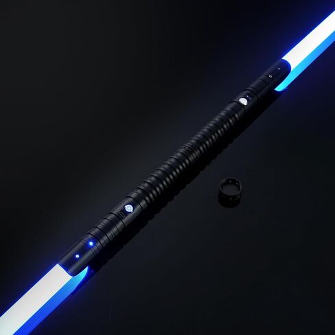 2 Pack XRGB 3.0 Double-Bladed Dueling Light Saber Set, Dual 2 in 1 Smooth Swing Motion Control Light Saber, 16 Sound Fonts Infinite Color Changing APP Control, Rechargeable Metal Hilt in Kuwait