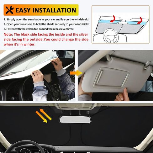 D-Lumina Winshield Sun Shade for 2014-2022 Range Rover Sport, Foldable Front Sun Shield Protector Blocks UV Rays, Window Sunshade Sun Visor Interior Accessories in Saudi Arabia