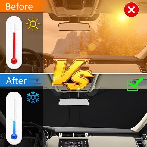 D-Lumina Winshield Sun Shade for 2014-2022 Range Rover Sport, Foldable Front Sun Shield Protector Blocks UV Rays, Window Sunshade Sun Visor Interior Accessories in Saudi Arabia