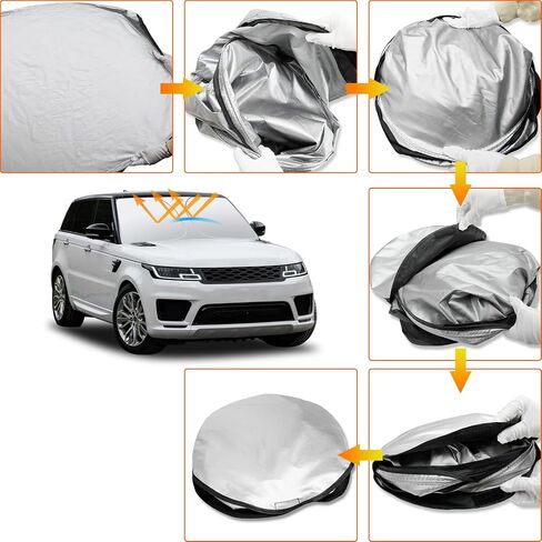 D-Lumina Winshield Sun Shade for 2014-2022 Range Rover Sport, Foldable Front Sun Shield Protector Blocks UV Rays, Window Sunshade Sun Visor Interior Accessories in Saudi Arabia
