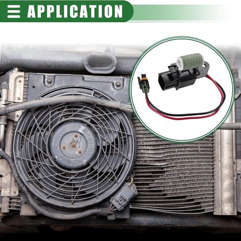 Motoforti Radiator Fan Blower Motor Relay Resistor Resistance, Engine Cooling Fan Motor Wiring Harness, for Dodge Charger Challenger for Chrysler 300 2009-2023, Plastic, No.68050128AA, Black in Saudi Arabia