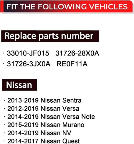re0f11a jf015e مجموعة مرشح النقل مع حشية عموم النفط متوافق مع 2012-2019 نيسان فيرسا سينترا بالعكس in Saudi Arabia