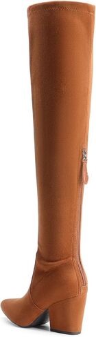 DREAM PAIRS Women's Pointed Toe Thigh High Over the Knee Boots Tall Chunky Blocked Heel Fall Long Fashion Sexy Boots in Saudi Arabia