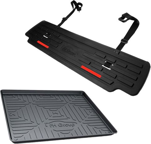 FH Group Universal Fit Rear Bumper Guard with Climaproof All-Weather Premium Multi-Use Cargo Tray Liner Mat Combo Set for Cars, SUVs, Vans, and Trucks in Saudi Arabia