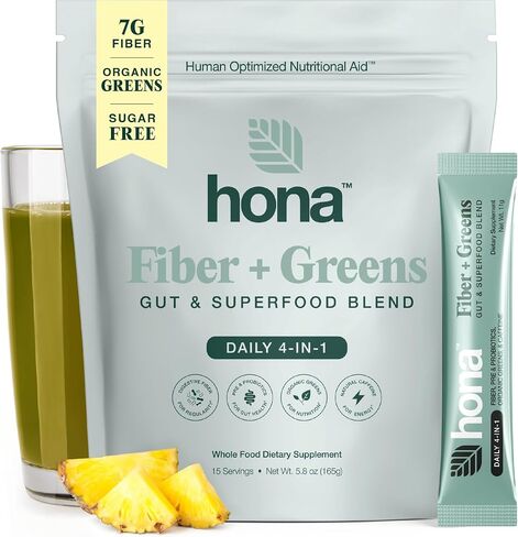 Gut & Superfood Blend, Greens Powder with Prebiotics, Probiotics, Fiber & Natural Caffeine, Gluten Free, Sugar Free, Dairy Free, Vegan, Non GMO Greens Superfood Powder, 30 Srvgs in Saudi Arabia