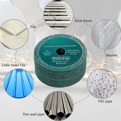 5 Pack 4 Inch Indestructible Disc for Grinder, Ultra Thin Diamond Cutting Discs for Metal Smooth Cutting, Ceramic Tile Chamfering Grinding, Multifunctional Cutting Blade for Various Materials in Saudi Arabia