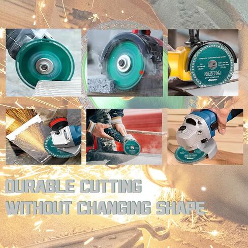 5 Pack 4 Inch Indestructible Disc for Grinder, Ultra Thin Diamond Cutting Discs for Metal Smooth Cutting, Ceramic Tile Chamfering Grinding, Multifunctional Cutting Blade for Various Materials in Saudi Arabia