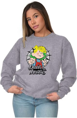 Brisco Brands Retro Old School Dennis the Menace Sweatshirt للرجال أو النساء in Kuwait
