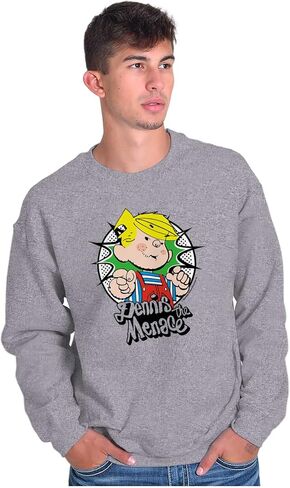 Brisco Brands Retro Old School Dennis the Menace Sweatshirt للرجال أو النساء in Kuwait