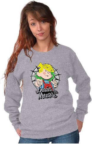 Brisco Brands Retro Old School Dennis the Menace Sweatshirt للرجال أو النساء in Kuwait