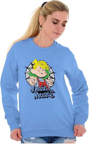 Brisco Brands Retro Old School Dennis the Menace Sweatshirt للرجال أو النساء in Kuwait