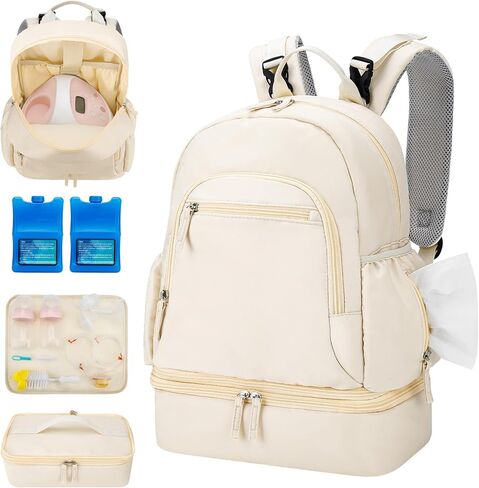 Breast Pump Backpack Fit for Spectra S1 and S2 with Removable Cooler Compartment, Pumping Bag for Pump Accessories, Breast Pump Bag for Work, Travel and Family Use Black in Kuwait