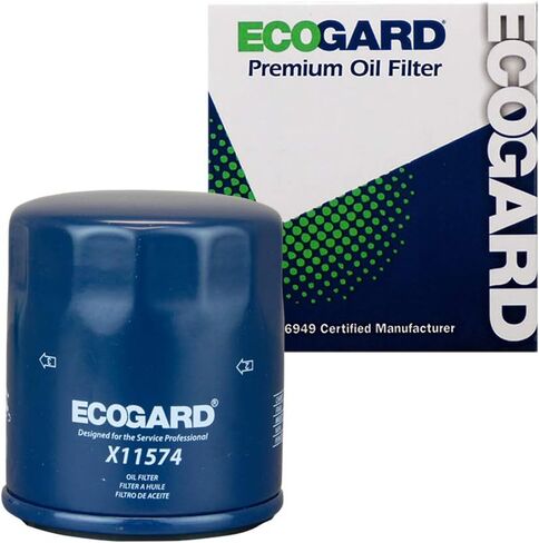 ECOGARD X11574 Premium Spin-On Engine Oil Filter for Conventional Oil Fits Lexus ES300h 2.5L HYBRID 2019, UX200 2.0L 2019, UX250h 2.0L HYBRID 2019 | Toyota Camry 2.5L 2018-2019 in Saudi Arabia