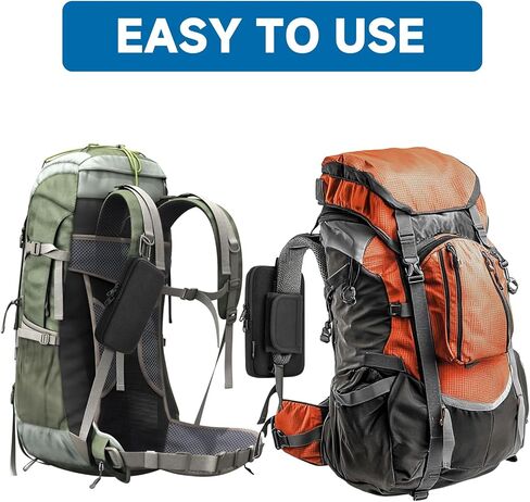 Backpack Strap Pouch Phone Holder Compatible with Cell Phone Under 7.3" x 4.5" x 0.7"(with case), Backpack Shoulder Strap Attachment Bag for Hikers, Travelers, Hunters and Commuters - Black in Kuwait