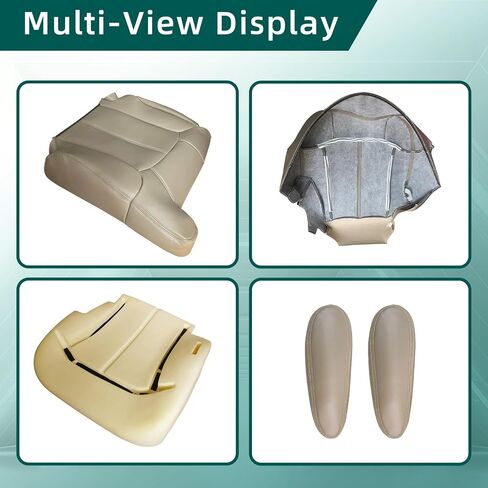 AUTOKAY Driver Passenger Seat Cover & Foam Cushion Tan 522 for GMC Sierra 1500 1999-2002 in Saudi Arabia