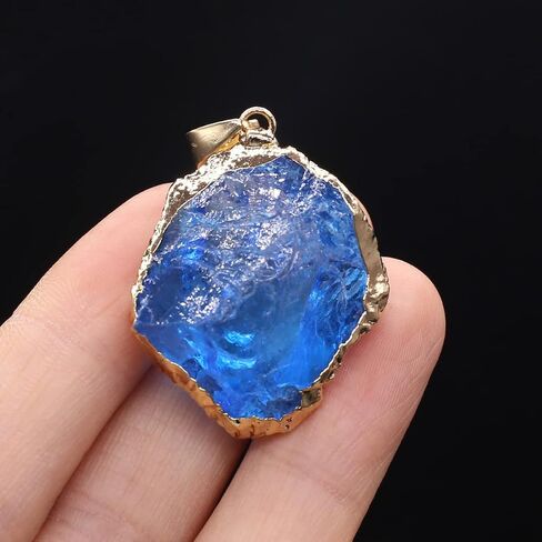6pcs Natural Crystal Stone Pendant, Chakra Crystal Healing Stone Pendants Charms for Necklace Jewelry Making in Saudi Arabia
