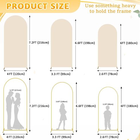 Backdrop Arch Stand with Cover 6&6.6&7.2ft Baby Blue Backdrop Arch Cover Set of 3 Metal Arch Backdrop Stand and Covers Set Gold Wedding Arched Frame for Wedding Party Banquet Event Decor in Saudi Arabia