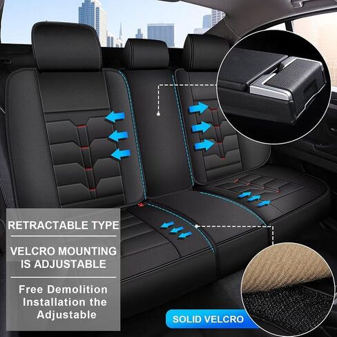 Seat Covers Fit for Jeep Cherokee 2014-2023 2024: Full Set Breathable Leather Car Seat Covers - Automotive Interior Seat Cushion Protector (2 Rows 5 Seats, Black) in Kuwait