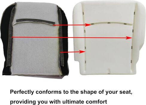 GXARTS Driver Side Bottom Replacement Microfiber Leather Seat Cover and Foam Cushion Pad Compatible with Dodge Ram 1500 2500 3500 4500 5500 Laramie 2009 2010 2011 2012 in Kuwait