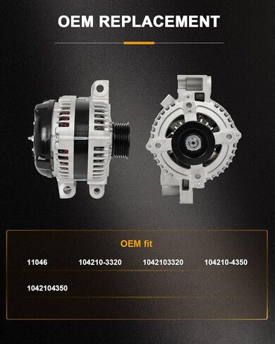 ROADFAR NEW ANTERNATOR متوافق مع قاعدة كاديلاك SRX 3.6L 2004-2009،2004-2006 ل CADILLAC SRX CONFORT/ENIGONCE 3.6L ، 2005-2011 لقاعدة Cadillac STS 3.6L ، استبدل 11046 in Saudi Arabia
