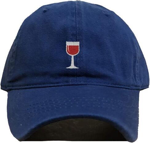 Tech Design Wine Glass Baseball Cap Embroidered Cotton Adjustable Dad Hat in Saudi Arabia
