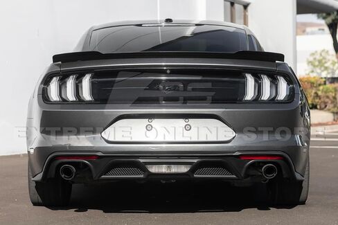 Replacement for 2015-2023 Ford Mustang S550 Models | Performance Ducktail Style ABS Plastic Rear Trunk Lid Wing Spoiler (Painted Glossy Black) in Saudi Arabia