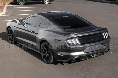 Replacement for 2015-2023 Ford Mustang S550 Models | Performance Ducktail Style ABS Plastic Rear Trunk Lid Wing Spoiler (Painted Glossy Black) in Saudi Arabia