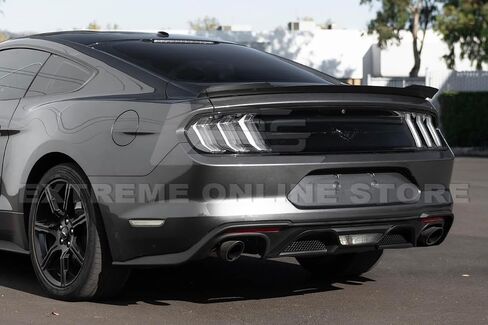 Replacement for 2015-2023 Ford Mustang S550 Models | Performance Ducktail Style ABS Plastic Rear Trunk Lid Wing Spoiler (Painted Glossy Black) in Saudi Arabia