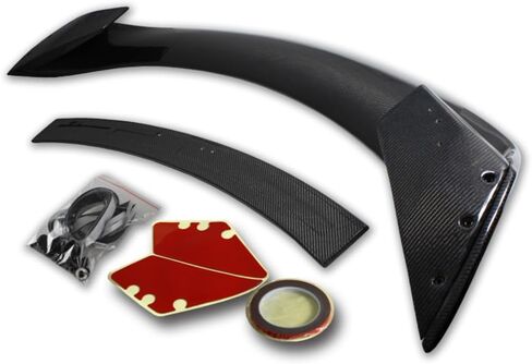 Rear Trunk Lid Spoiler Wing Compatible with 2015-2022 Ford Mustang GT EcoBoost Mach 1 Shelby Bullitt V8 V6 Coupe, Real Carbon Fiber Rear Trunk Spoiler Wing, GT350R-Style, in Saudi Arabia