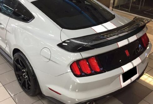 Rear Trunk Lid Spoiler Wing Compatible with 2015-2022 Ford Mustang GT EcoBoost Mach 1 Shelby Bullitt V8 V6 Coupe, Real Carbon Fiber Rear Trunk Spoiler Wing, GT350R-Style, in Saudi Arabia