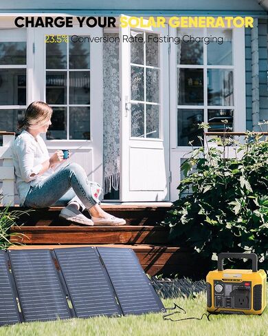 60W Portable Solar Panel,Foldable Solar Panels Charger ETFE Monocrystalline with 23.5% Efficiency,Dual USB & DC Outputs IP65 Waterproof for Solar Generator,Camping, RV, Emergency in Saudi Arabia