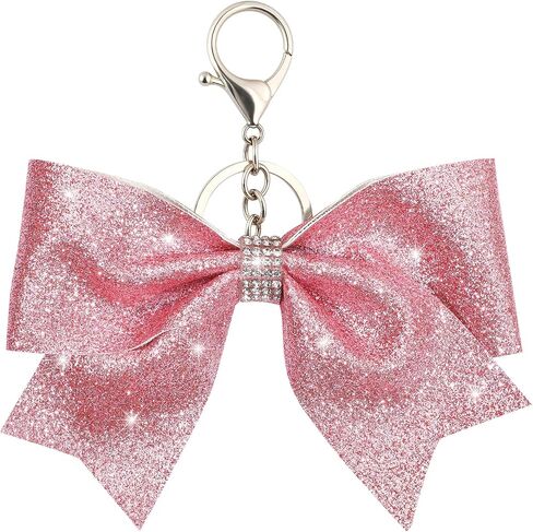 keychain القوس اللامع الصغير لـ Audlt Bowknot Women Girl Backpack Bag Bag Charm Cheer Geam Geam in Saudi Arabia