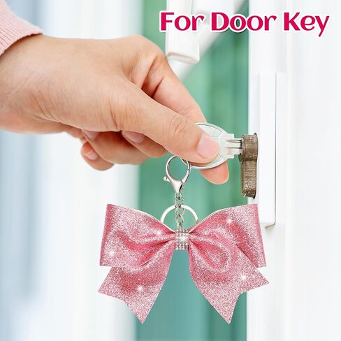 keychain القوس اللامع الصغير لـ Audlt Bowknot Women Girl Backpack Bag Bag Charm Cheer Geam Geam in Saudi Arabia