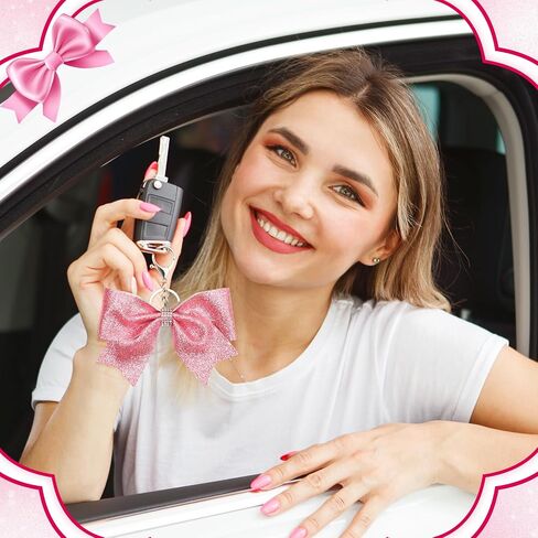 keychain القوس اللامع الصغير لـ Audlt Bowknot Women Girl Backpack Bag Bag Charm Cheer Geam Geam in Saudi Arabia