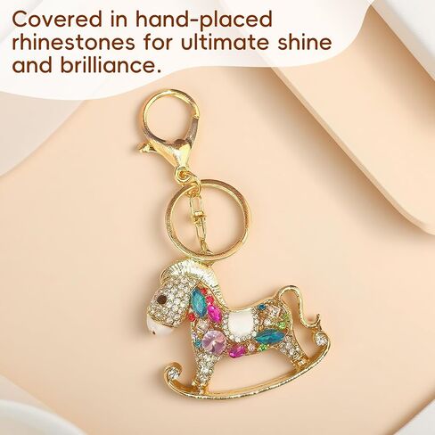 Red Rhinestone Fruit Key Ring with Leaf Charm, Sparkling Bling Keychains for Women in Saudi Arabia