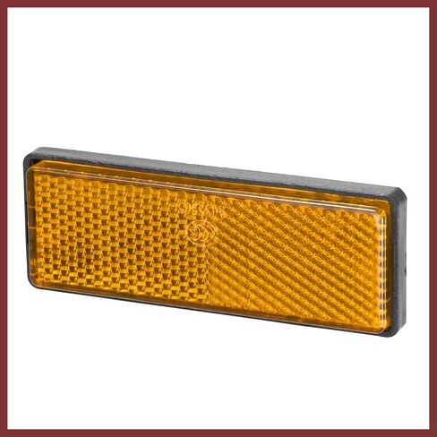6 Pcs Rectangular Stick-on Safety Spoke Reflective Self Adhesive Reflector for Gate Posts Cars Trailer Motorcycle Trucks Boat Bicycle Bike Orange Replace Parts in Saudi Arabia