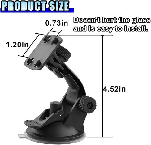 Windshield Mount for 4.3"/5" Backup Camera Display Monitor - Rear View Camera Screen Mounting Bracket with Suction Cup - Car Play Screen Reverse Cameras Monitor Mount for Cars (1PC) in Saudi Arabia