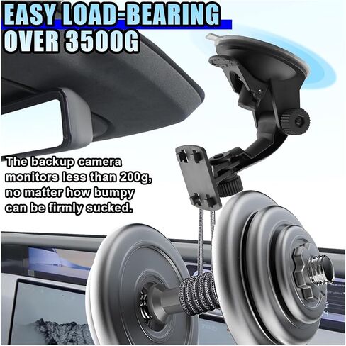 Windshield Mount for 4.3"/5" Backup Camera Display Monitor - Rear View Camera Screen Mounting Bracket with Suction Cup - Car Play Screen Reverse Cameras Monitor Mount for Cars (1PC) in Saudi Arabia