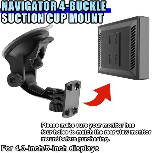 Windshield Mount for 4.3"/5" Backup Camera Display Monitor - Rear View Camera Screen Mounting Bracket with Suction Cup - Car Play Screen Reverse Cameras Monitor Mount for Cars (1PC) in Saudi Arabia