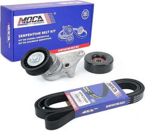 MPLUS Serpentine Belt Component Kit fits For Cadillac 2002 Escalade V8 5.3L 6.0L, For Chevrolet 2001-02 Silverado 1500 HD, 2000-02 Suburban 1500 V8 5.3L, 2000-02 Suburban 2500 V8 6.0L, And More in Saudi Arabia