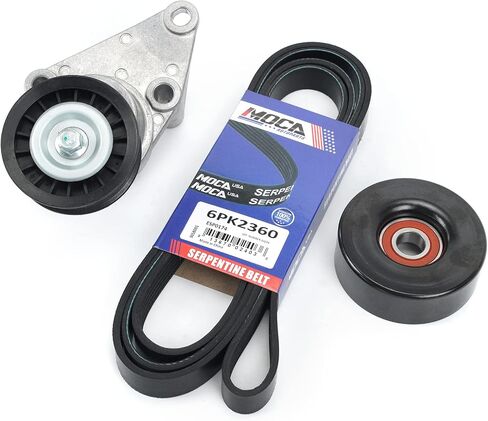 MPLUS Serpentine Belt Component Kit fits For Cadillac 2002 Escalade V8 5.3L 6.0L, For Chevrolet 2001-02 Silverado 1500 HD, 2000-02 Suburban 1500 V8 5.3L, 2000-02 Suburban 2500 V8 6.0L, And More in Saudi Arabia