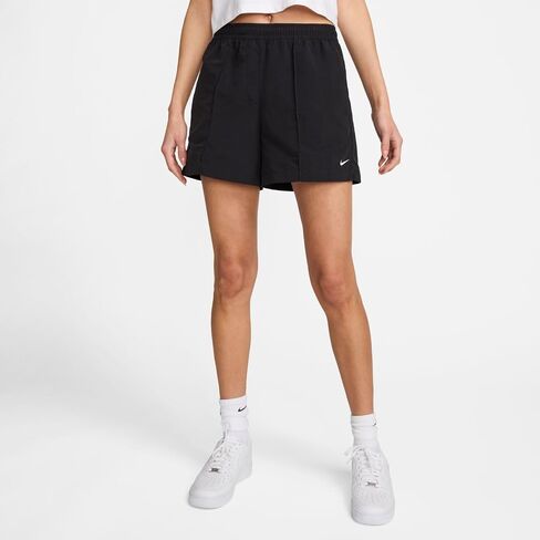 Nike Sportswear Everything Wovens Women's Mid-Rise 5" Shorts (Black/White, FV6622-010) Size Small in Saudi Arabia