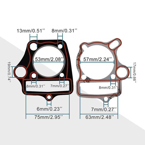 Goofit Complete Gasket Set بديل لـ 110cc 125cc Lifan 1P52FMH Taotao Go Karts Pit Quad Dirt Bike ATV محرك مختلف الدراجات النارية على الطريق in Saudi Arabia