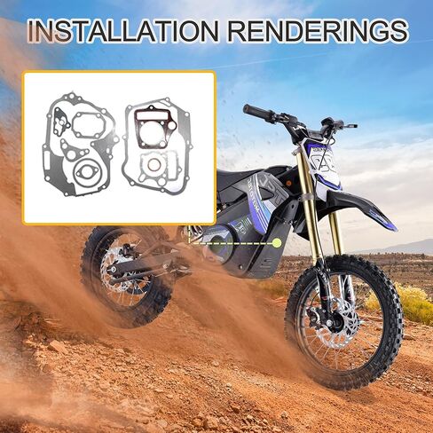 Goofit Complete Gasket Set بديل لـ 110cc 125cc Lifan 1P52FMH Taotao Go Karts Pit Quad Dirt Bike ATV محرك مختلف الدراجات النارية على الطريق in Saudi Arabia