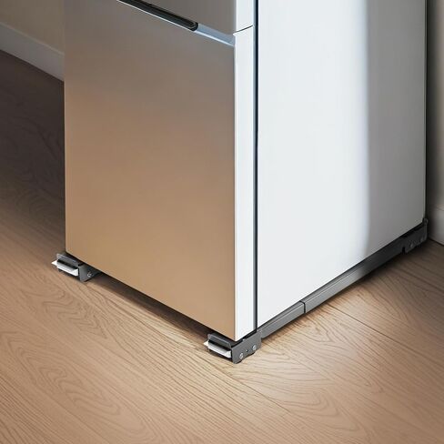 VEVOR Heavy Duty Furniture Appliances Rollers, 660 lbs Total Load, Extendable Appliance Rollers Mobile Washing Machine Base, Fridge Stand Dolly Movers for Refrigerators, Dryers, Dishwashers, Black in Saudi Arabia