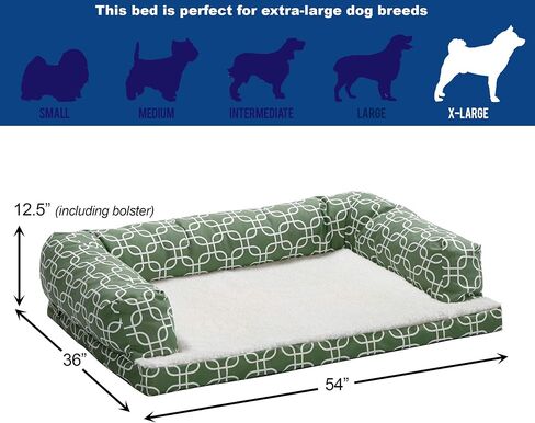 Midwest Homes for Pets BS3654T-FGR Bolstered Orthopaedic Dog Sofa, Extra Large in Kuwait