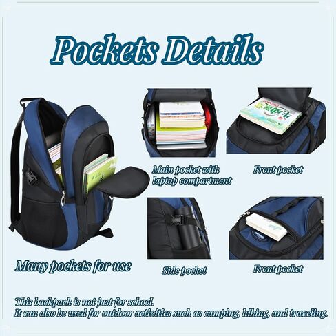 VIDOSCLA Teen Boys School Backpack Set Students Book Bags for Girls Backpack with Lunch Box in Saudi Arabia