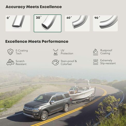 YHTAUTO 4.25" Running Boards Side Steps Compatible with Chevy Silverado GMC Sierra 1500 2019-2023 2500 3500, Crew Cab, Oval Bent Ends Stainless Steel Polished Chrome, Truck Cab Side Step Rails in Saudi Arabia