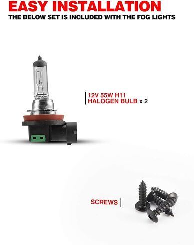 Torchbeam Fog Light Assembly for 08-11 Ford Focus/05-07 Freestyle/05-09 Mustang/05-07 Ranger/08-09 Taurus x/07-14 Clear مع H11 12V 55W Halogen Plubs for 4F9Z15200AA 33900Stka11 in Saudi Arabia
